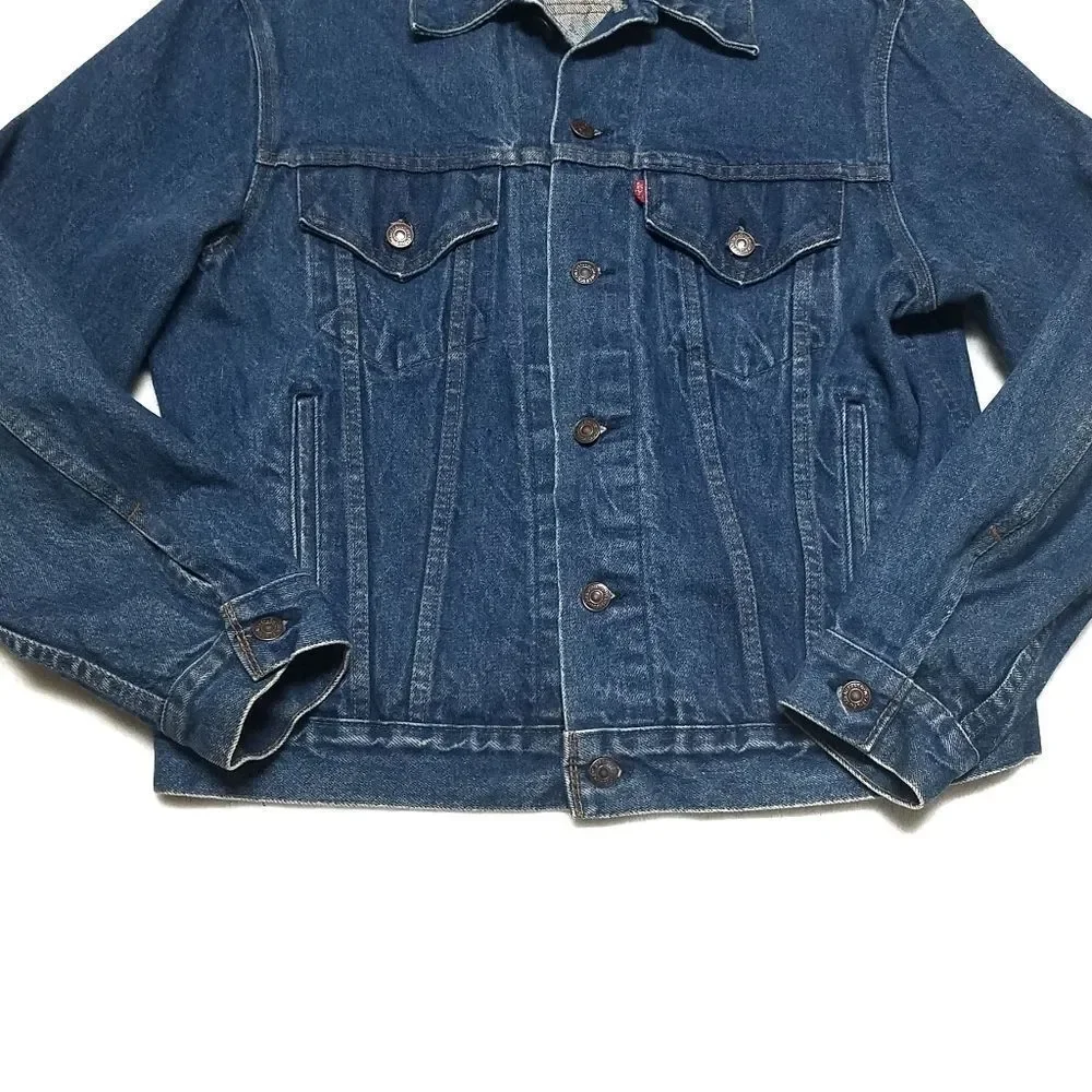 VINTAGE Levi's 506 Mid Wash Denim Trucker Jacket L